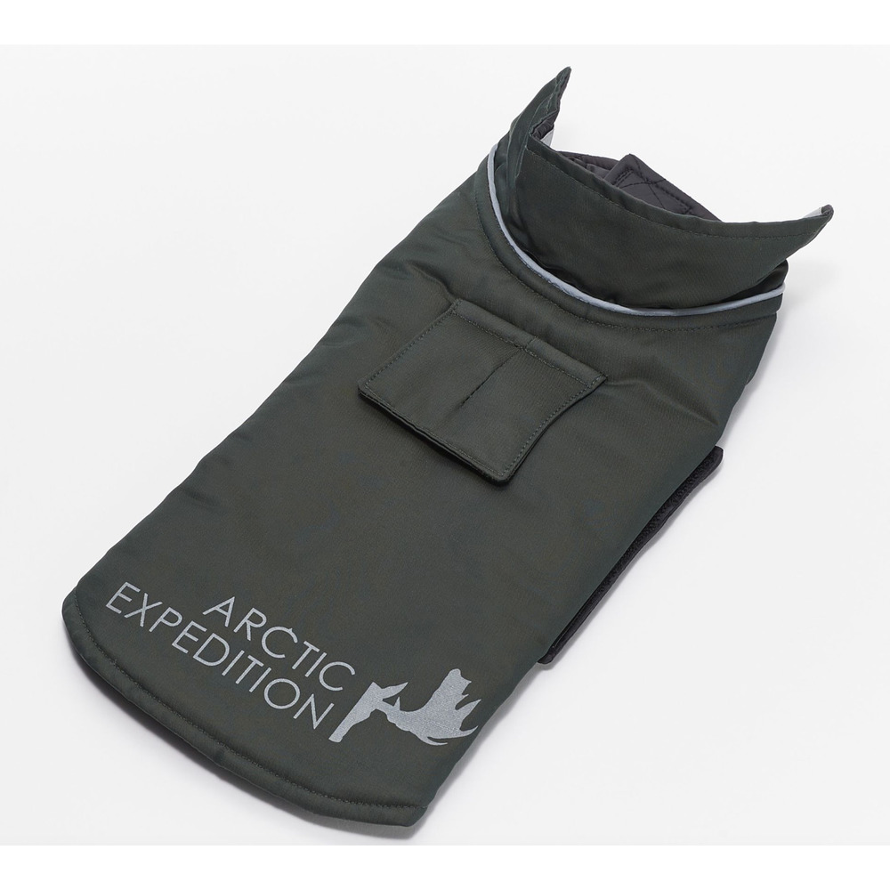 Arctic Expedition Reversible Dog Coat Ivy Green X-Small Size